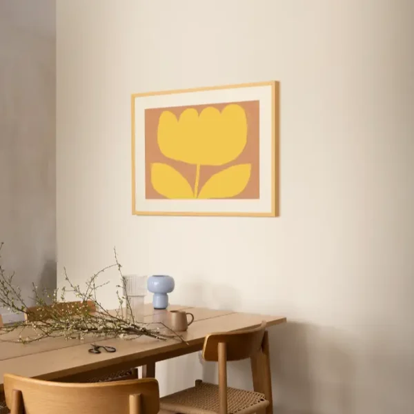 Cvijet 2 Crtež žutog cvijeta koji će svaki prostor učiniti toplim - slika na zidu medium