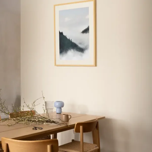 Fotografije magle koja pliva izmedju dva brda - slika za zid medium