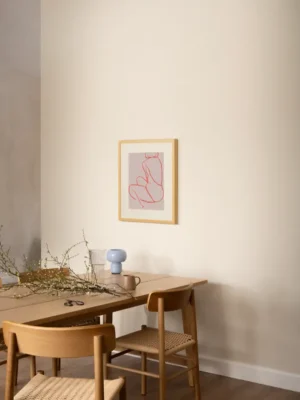 Jednostavni lineart žene slikane sa leđa - slika na zidu