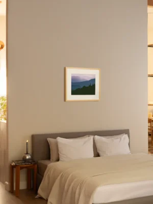 Fotografija planinskih vrhova koja podsjeća na ilustraciju horizonata - Slika na zidu