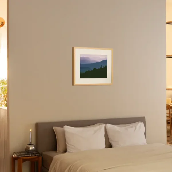 Fotografija planinskih vrhova koja podsjeća na ilustraciju horizonata - Slika na zidu