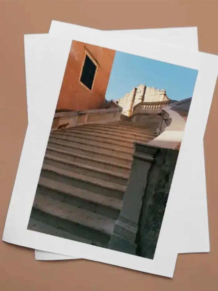 Fotografija otiska stepenica u Dubrovniku